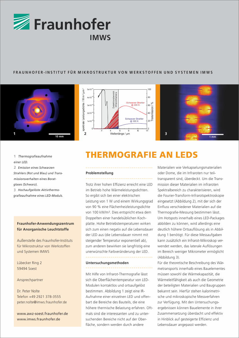 Produktblatt Thermografie an LEDs